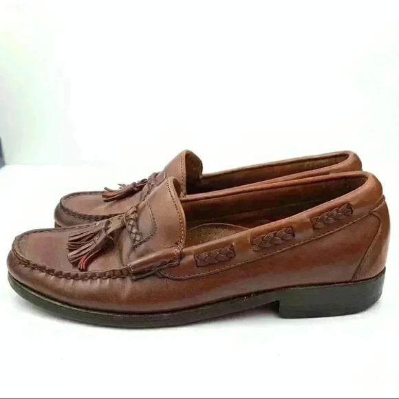 Allen Edmonds Carthage mens tassel loafers size 7.5 D brown leather